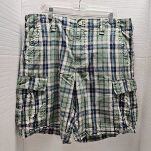 Ralph Lauren Polo Plaid Jeans Shorts Mens Pants Green Blue Check Pockets 38